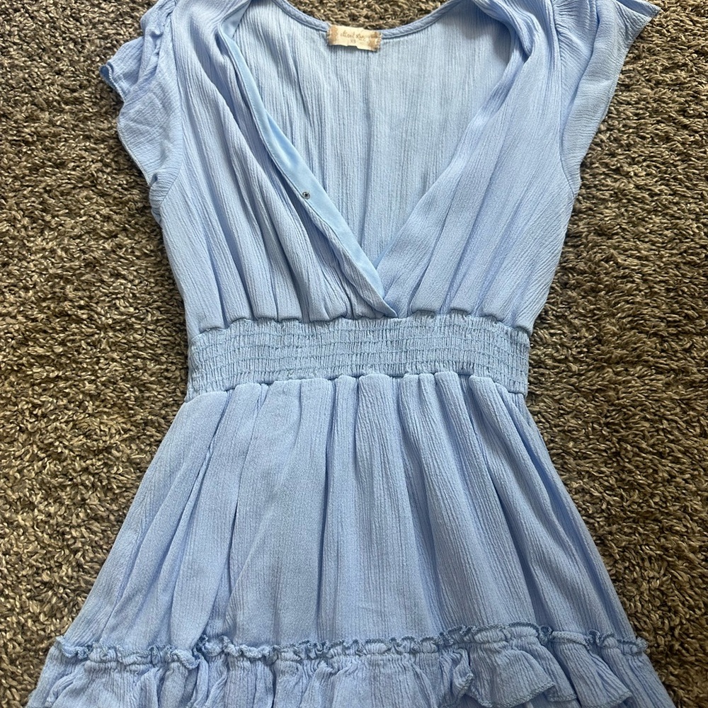 Altar'd State Light Blue Mini Dress